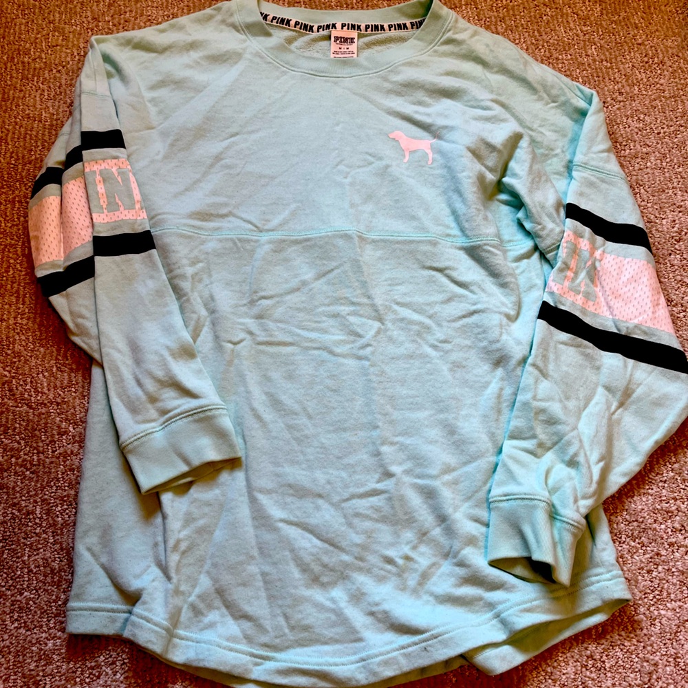 “PINK” Aqua long sleeved cozy shirt